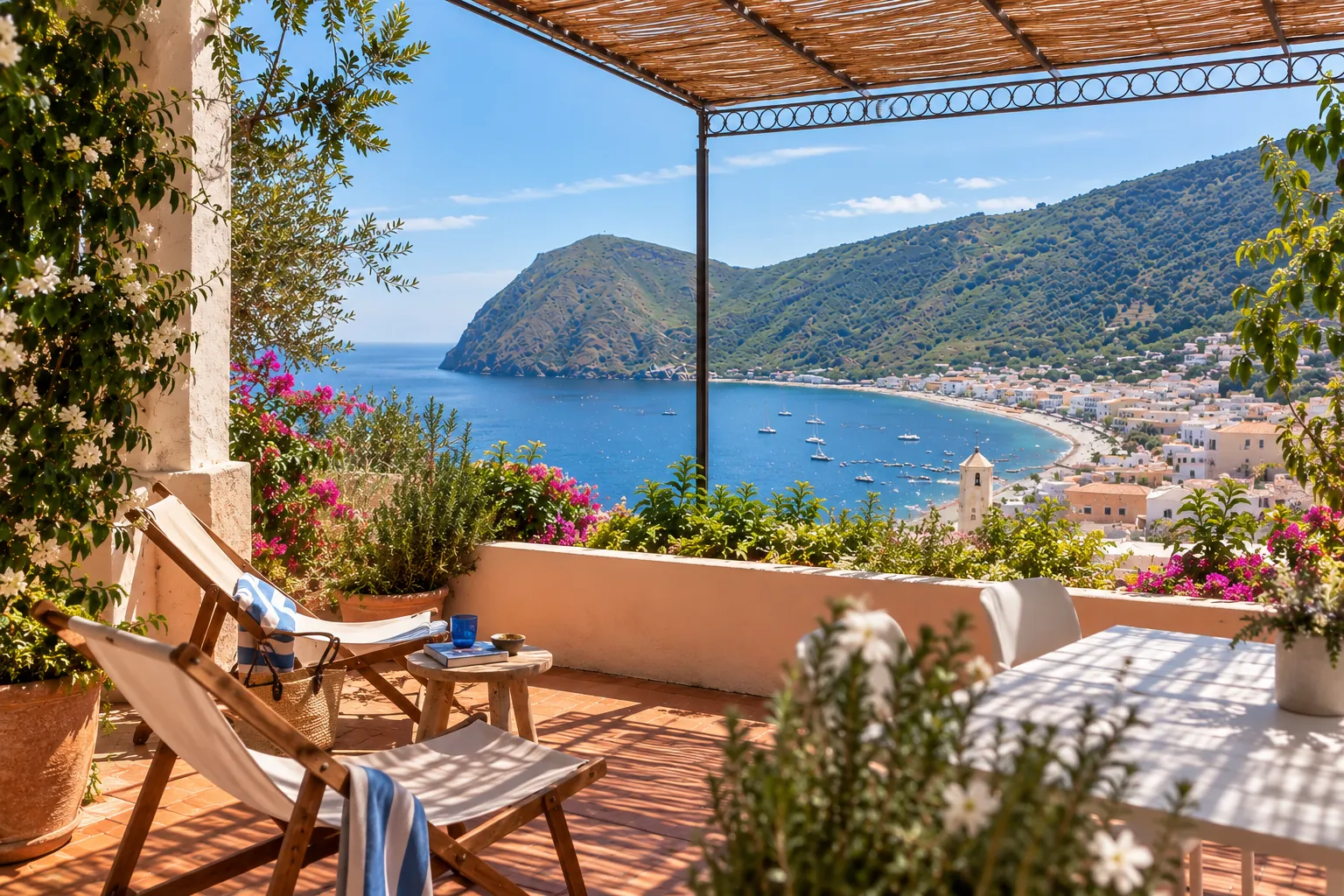 Terrazza panoramica sulla baia di Canneto