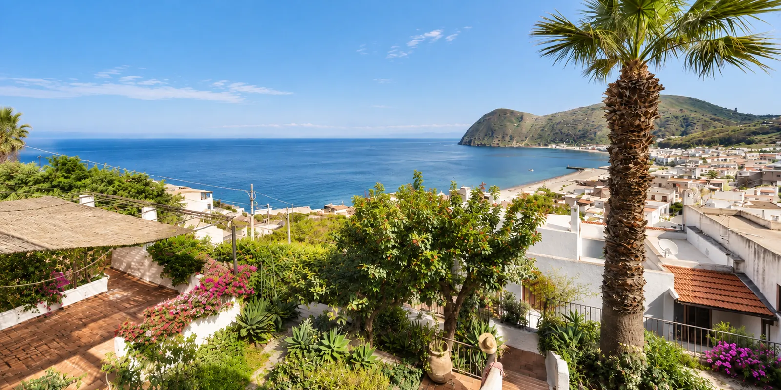 Vista sulla baia di Canneto dall’appartamento Belvedere