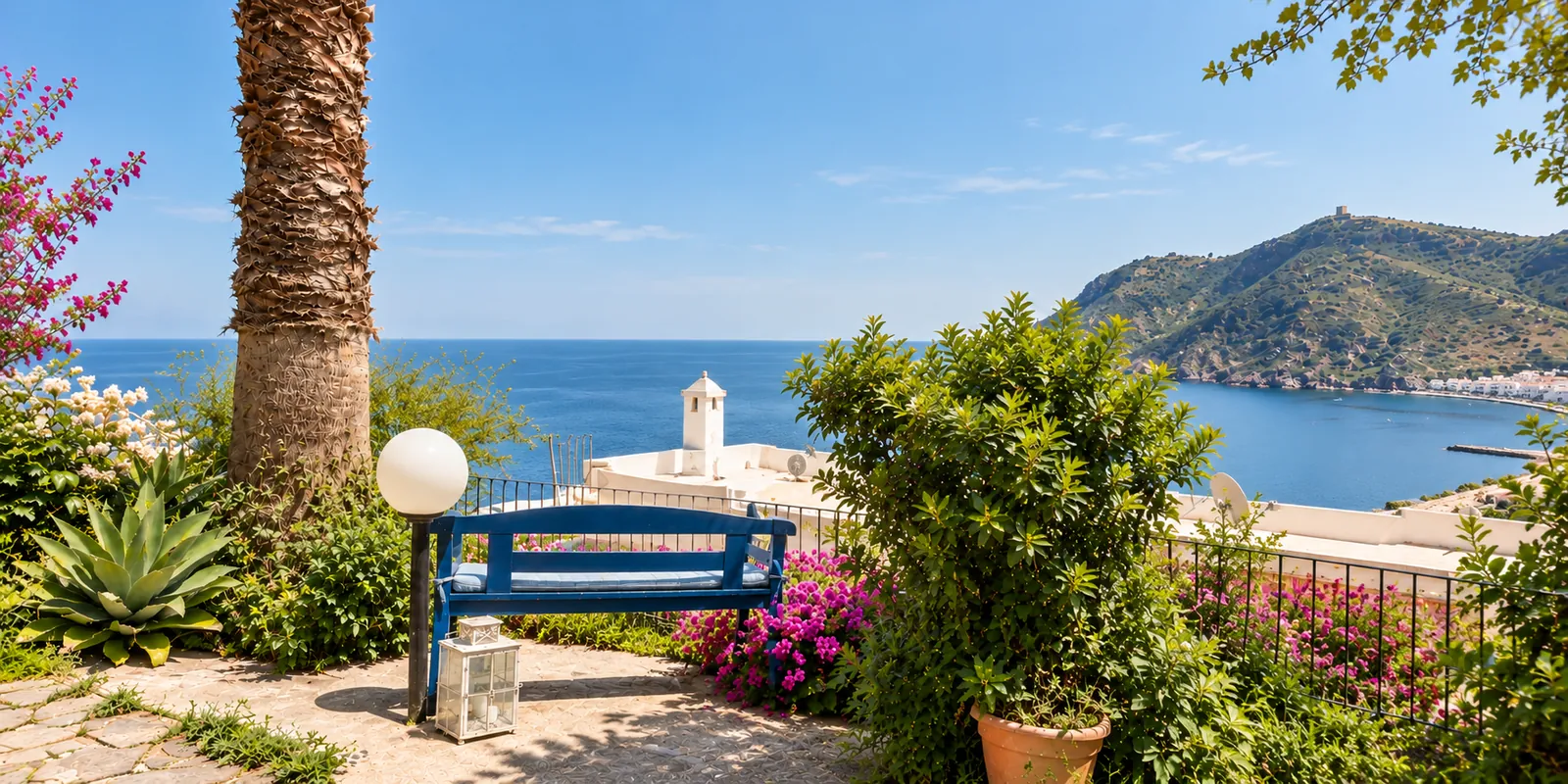 Vista sulla baia di Canneto dall’appartamento Ginestra